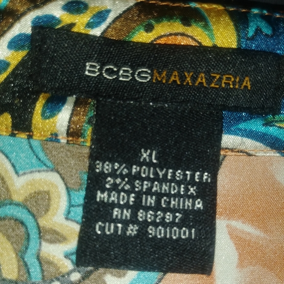 BCBG XL Orange Paisley blouse - Picture 3 of 3